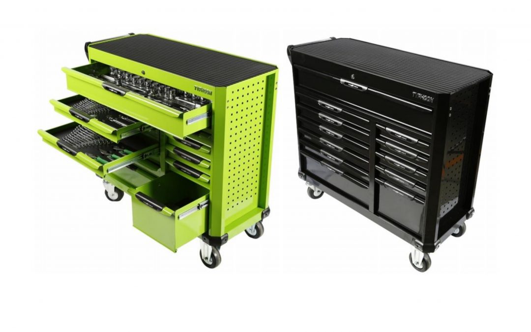 70934B & 70934G: 12 Drawer Super Wide Wagon, 461pce AF & Metric Toolkit – Black or Green